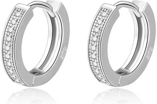 Beneto Elegant round earrings made of sidabrinis AGUC2237