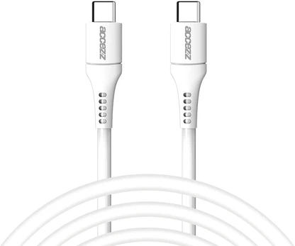 Accezz USB-C į USB-C laidas – 2 m – Baltas