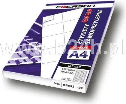 Emerson universalios etiketės Emerson 12 245x35 baltas A100
