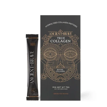 ANCIENT + BRAVE Gyvūlinės kilmės kolageno milteliai "TRUE COLLAGEN", 15 x 5g
