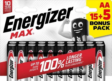 Energizer Max Mignon (AA)-Batterie Alkali-Mangan 1.5 V 20 St. (E303329900)