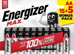 Energizer Max Mignon (AA)-Batterie Alkali-Mangan 1.5 V 20 St. (E303329900) kaina