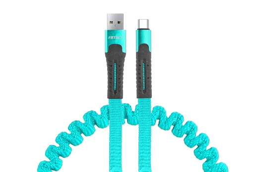 Amio <p>Spyruoklinis kabelis usb + microusb 120cm fulllink uc-14<br/></p>