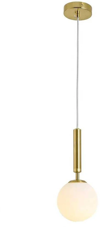 Toolight STIKLINĖ RUTULINĖ PAKABINAMA LEMPA G108-1W GOLD E27