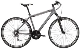 Dviratis hibridinis Kross Evado 3.0, 28 ", M rėmas, juodas/pilkas kaina