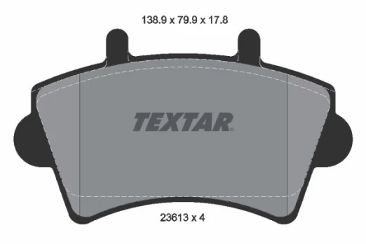 Stabdžių trinkelių rinkinys, diskinis stabdys TEXTAR 2361301