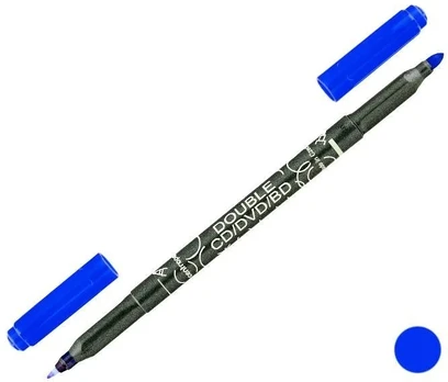 Dvipusis mėlynas Centropen markeris Cd/dvd/bd diskams, 10 vnt.