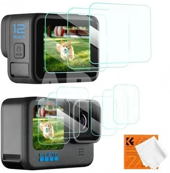K&F Concept K&F Gopro Screen Protector*3pcs+Vacuum Cleaning Cloth*1pc, For Gopro Hero9/10/11/12