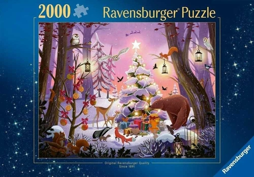 Ravensburger 2D dėlionė: Kalėdos miške 2000 detalių EDUKAMP