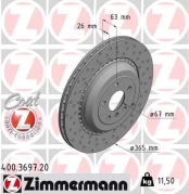 Stabdžių diskas ZIMMERMANN 400.3697.20 kaina