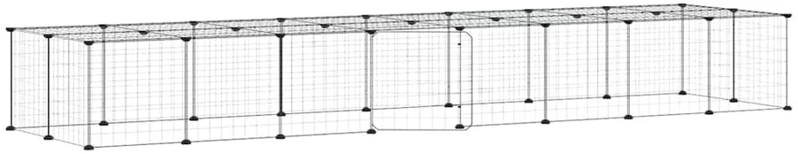 Augintinių narvas, 36 segmentai, juodas, 280x70x35cm, plienas