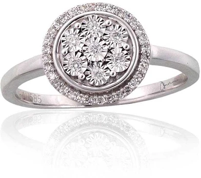 Auksinis žiedas su deimantais Diamond Sky "Diamond Flower II"