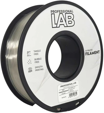 3D Plastikas - Filamentas PLA+ skaidrus | 1.75 mm, 1kg | Professional LAB
