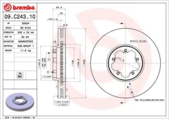 Stabdžių diskas BREMBO 09.C243.10 kaina