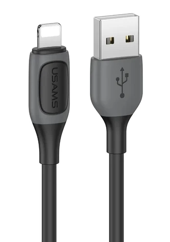 Usams US-SJ595 kabelis Apple Lightning 1 m juodas