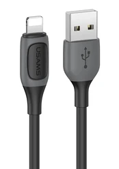 Usams US-SJ595 kabelis Apple Lightning 1 m juodas kaina