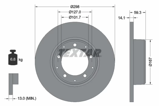 TEXTAR 92230503 Brake Disc