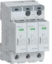 Hager SPD OGR. PRZEP. T2 3P 3+0 TN-C IN20KA
