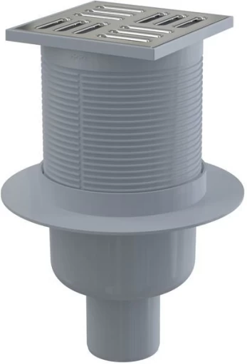 Trapas ALCAPLAST APV32, su NP grot., 105 x 105 mm, DN50, vertikalus