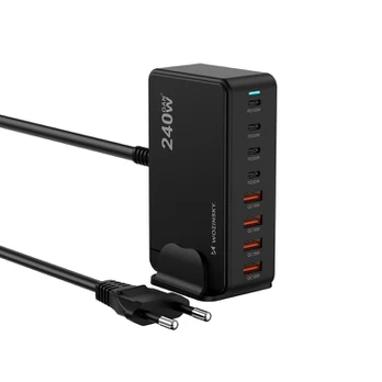 Wozinsky 240W GaN QC3 Charging Station - Juodas