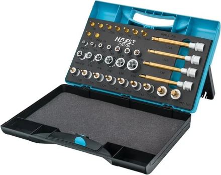 Hazet tool set TORX 1557/35, 35 pieces, socket wrench (1/4 + 1/2)