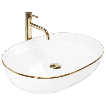 Vonios praustuvas Rea Cleo, keramika, 60.5 cm x 41 cm x 14 cm