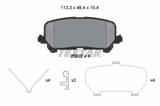 TEXTAR 2593201 Brake pad set