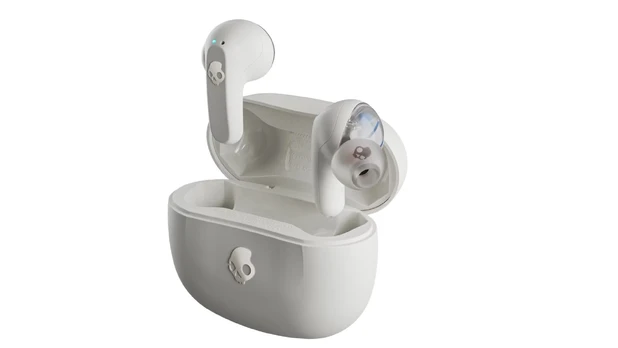 Ausinės Skullcandy Rail True Wireless Bone/Orange Glow