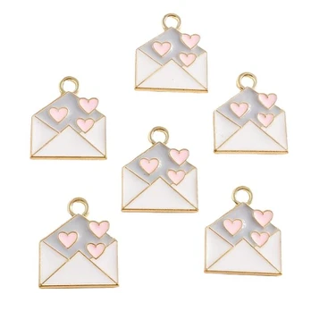 Pakabukai emalio, 10PCS/gray pink