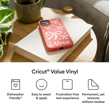 Cricut Value Vinyl - matinė juoda - 30.5 cm x 610 cm