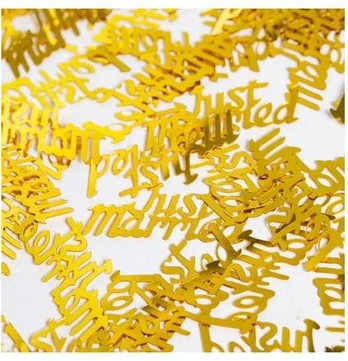 Globos Europe Bv Guld Just Married konfetti