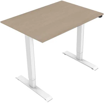 Neutralle Smėlio ir baltos spalvos rašomasis stalas 140 cm x 75 cm