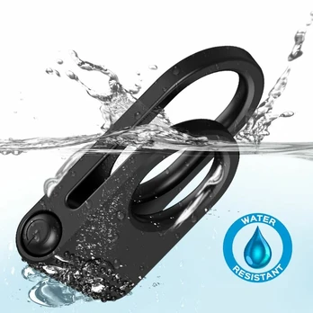 ARMONY Twins Double Vibrator Ring for Couples Black Silicone 85mm