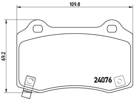 Stabdžių trinkelių rinkinys, diskinis stabdys BREMBO P 11 024