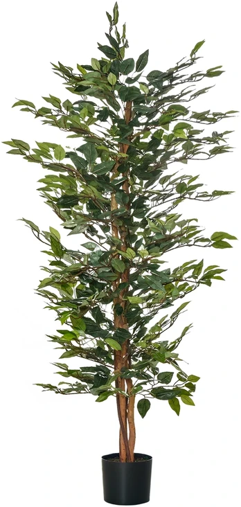 Aosom Dirbtinis fikuso medis, žalias, 150 cm