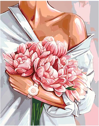 Omaart Girl with a bouquet