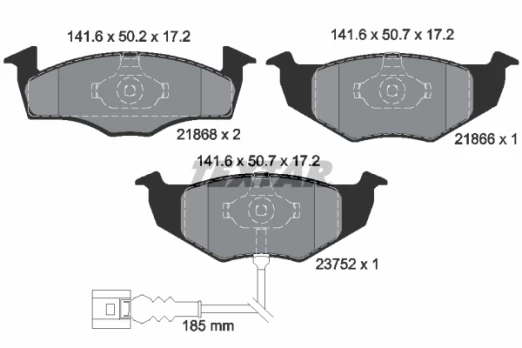 TEXTAR 2186801 Brake pad set