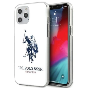 Originalus Us Polo Dėklas Ushcp12Mtpuhrwh Iphone 12 Pro / Iphone 12 Baltas Shiny Big Logo