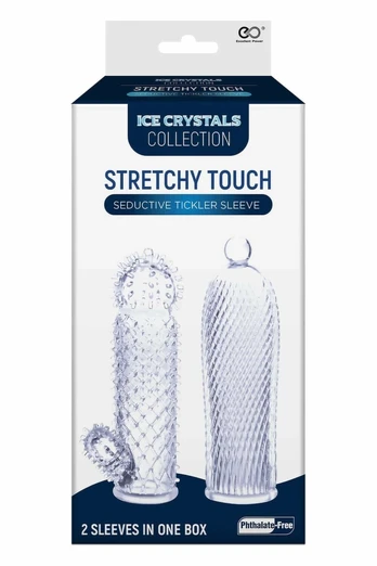 NMC 2 Seductive Tickler Sleeves Set Clear, Flexible TPE, 14/13cm