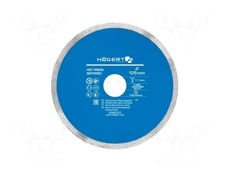 Cutting diamond wheel | Ø: 125mm | Øhole: 22.23mm | Disc thick: 1.1mm