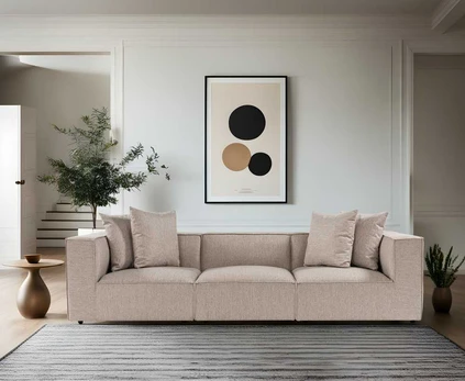 3 vietų sofa Sora 3 - Sand rusvai gelsvas