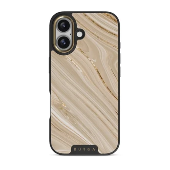Full Glam - Beige iPhone 17 Case, Elite Dark (MagSafe) / Gold