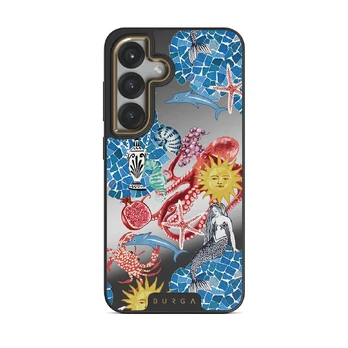 Aegean Affair - Samsung Galaxy S25 Case, Elite Mirror Dark (Magnetic) / Gold