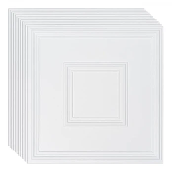 Lubų plytelės, 61x61 cm, balta, PVC
