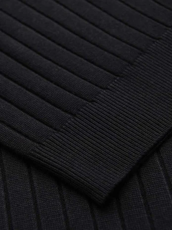 Ombre&Edoti vyriški slim fit polo marškinėliai, juodi