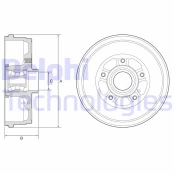 DELPHI BFR611 Brake drum kaina