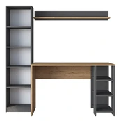 Rašomasis stalas Kalune Design HA116, riešuto/antracito kaina