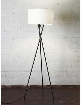 Nielsen_Light UPTOWN GULVLAMPE SORT M/HVID SKÆRM