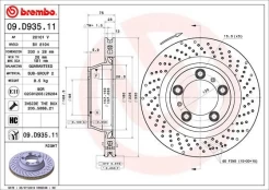 Stabdžių diskas BREMBO 09.D935.11 kaina