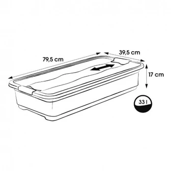 Keeeper Transportavimo dėžė Eckhart 79,5x39,5x17cm 33L grafito spalvos
